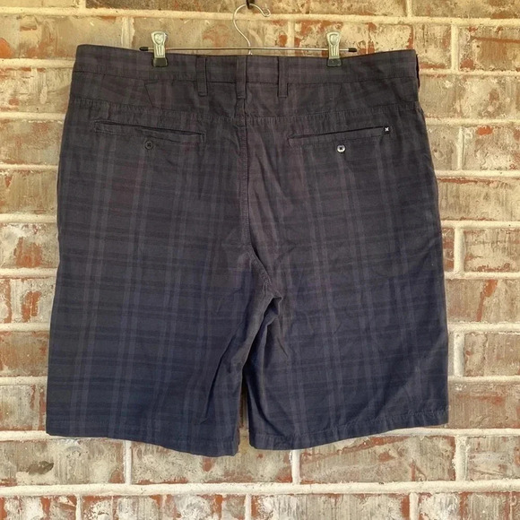 Hurley Mesa Verde Dark Gray Plaid Trouser Shorts - Picture 6 of 12